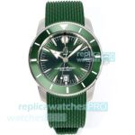 Swiss Replica BLS Factory Breitling Superocean Heritage B31 Green Dial Rubber Strap Watch 